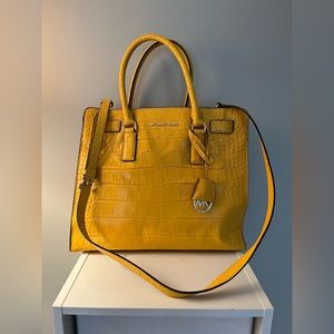 Yellow Leather Michael Kors Tote